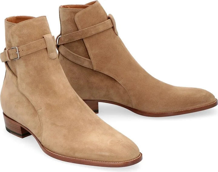 Saint Laurent Jodhpur Suede Ankle Boots - Image 3