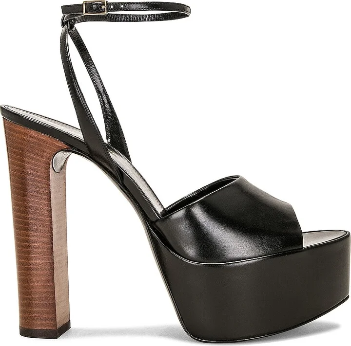 Saint Laurent Jodie Platform Sandal in Black