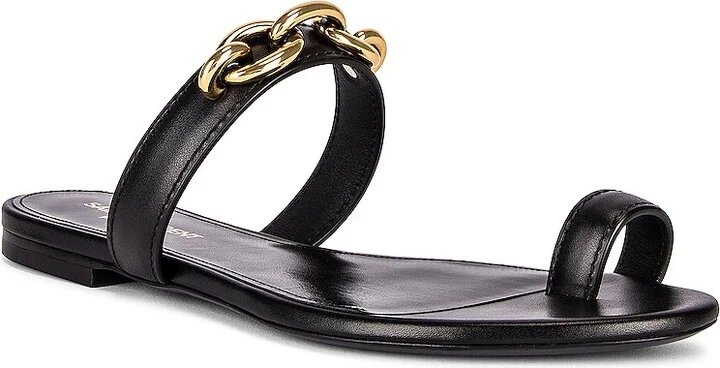 Saint Laurent Jota Maillon Sandals in Black - Image 2