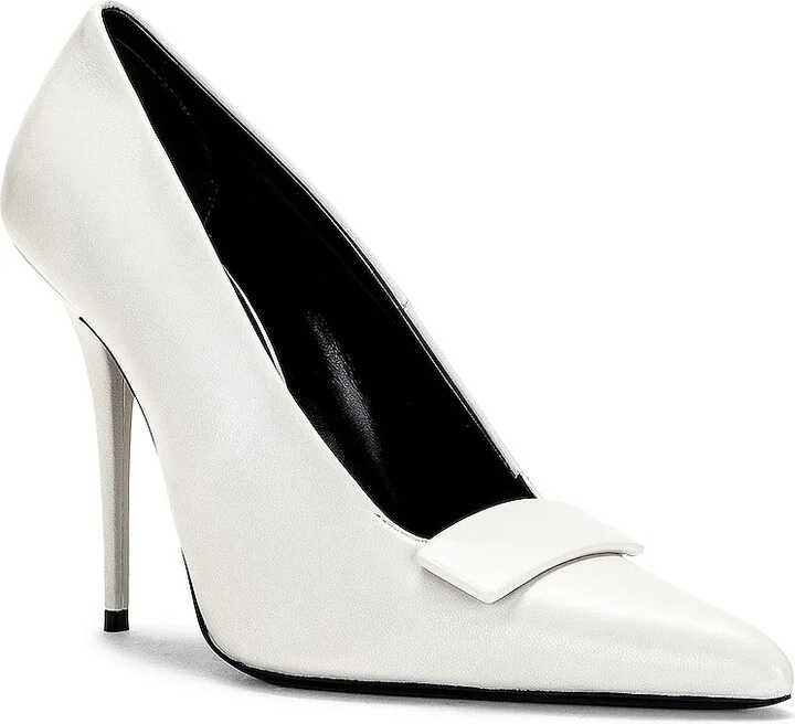 Saint Laurent Kayla 110 Heels in White - Image 2
