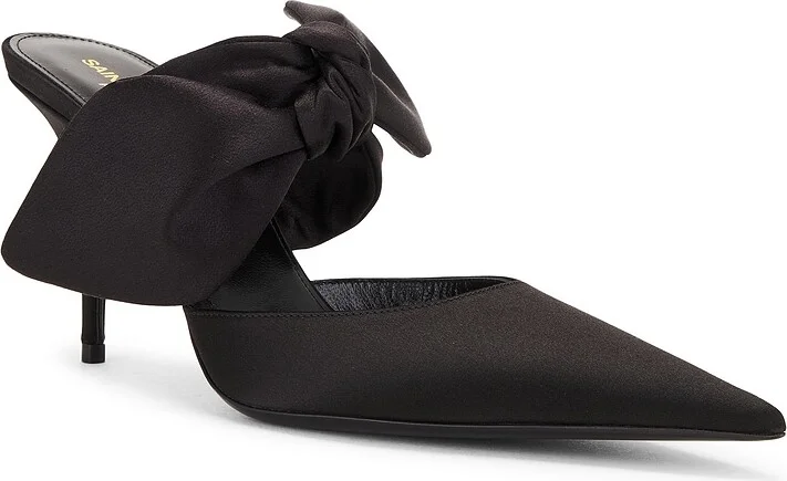 Saint Laurent Killer Mule in Black - Image 2