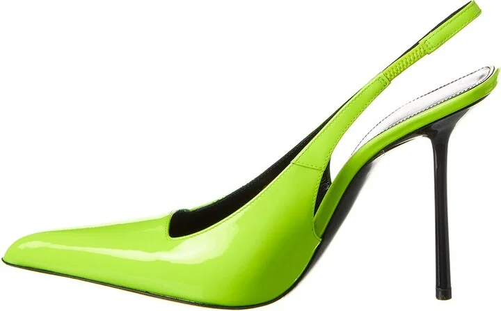 Saint Laurent Kiss 105 Leather Slingback Pump - Image 2