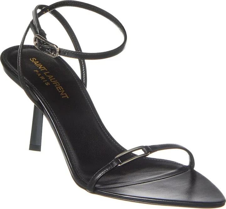 Saint Laurent Kitty 75 Leather Sandal