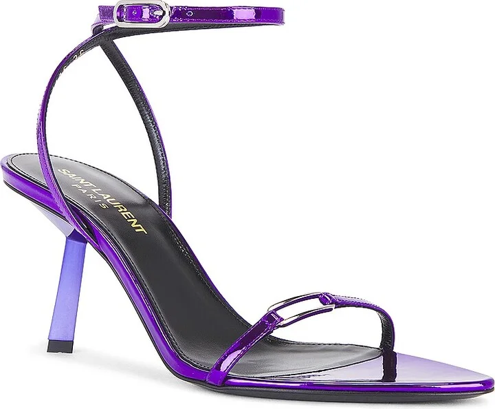 Saint Laurent Kitty Sandal Sandal in Purple - Image 2