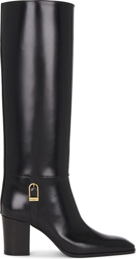 Saint Laurent Knee High Boot in Black