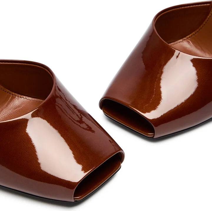 Saint Laurent La Scandale 110 Patent Leather Sandals - Image 3