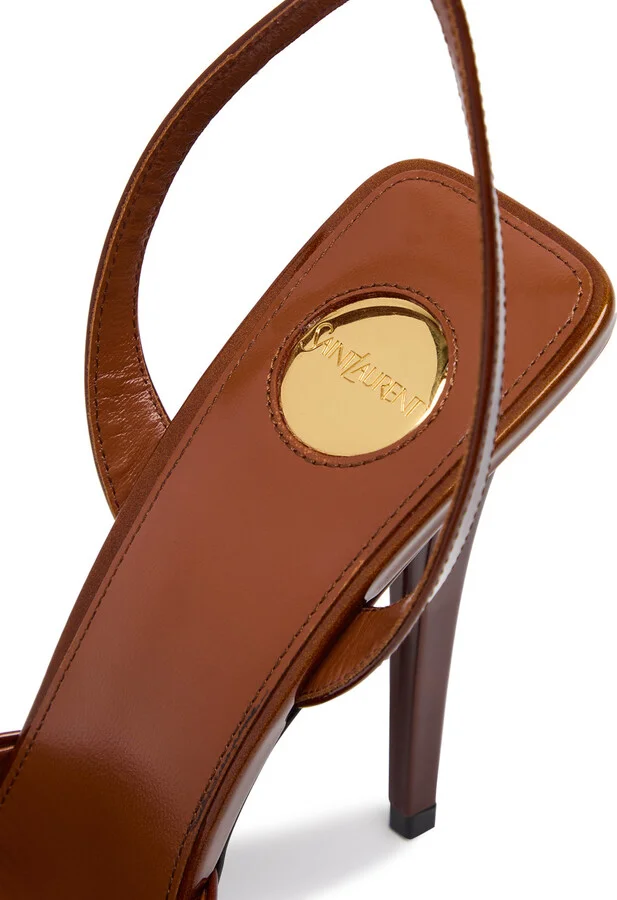 Saint Laurent La Scandale 110 Patent Leather Sandals - Image 4