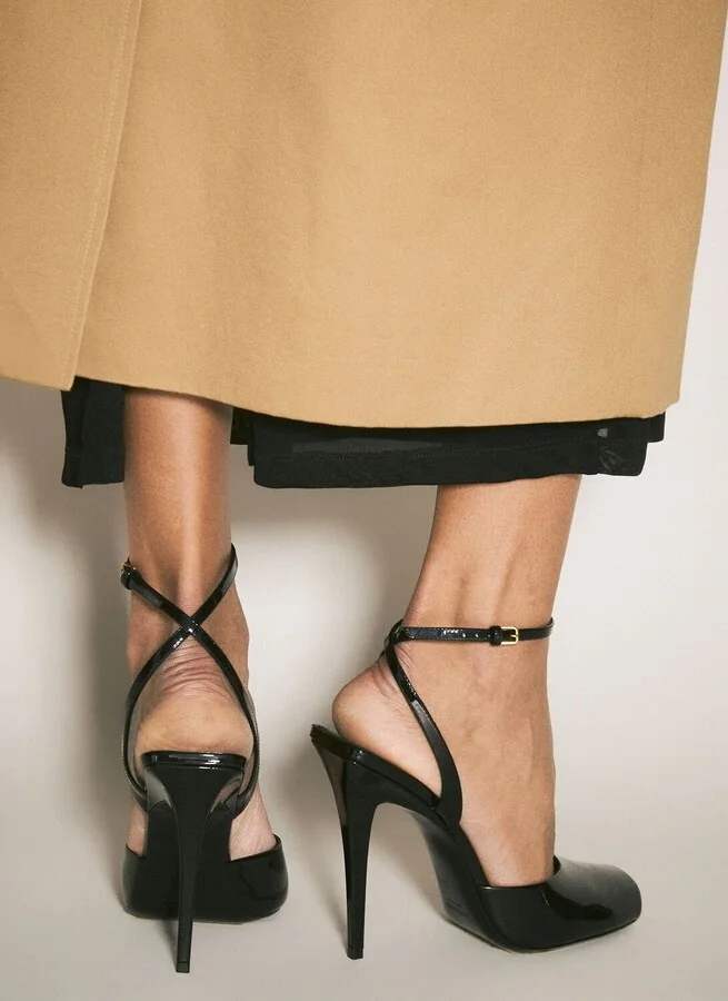Saint Laurent La Scandale Patent Heels - Woman Heels Black Eu - 37 - Image 4