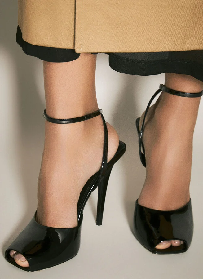 Saint Laurent La Scandale Patent Heels - Woman Heels Black Eu - 37 - Image 5