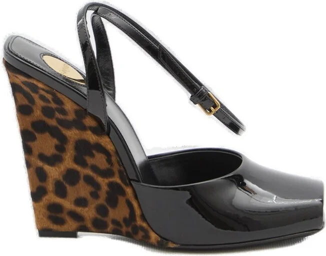 Saint Laurent La Scandale Wedge Sandals