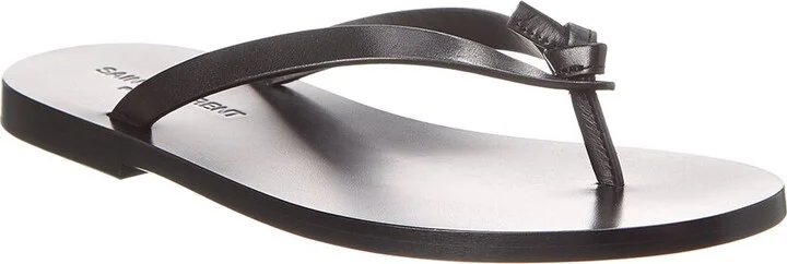 Saint Laurent Laguna Leather Flip Flop