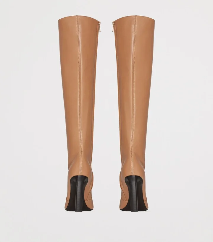 Saint Laurent Lambskin Francoise Knee-High Boots 95 - Image 2