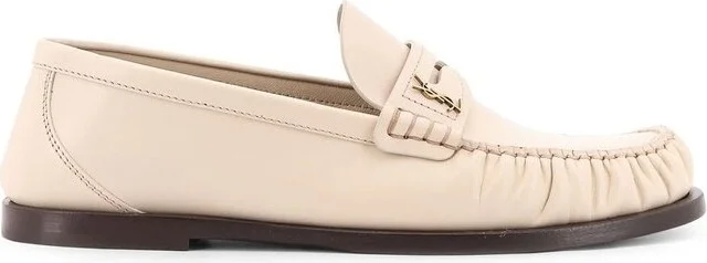 Saint Laurent Laurent Logo Plaque Slip-On Loafers
