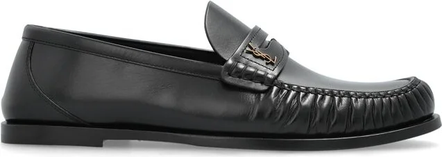 Saint Laurent Laurent Logo Plaque Slip-On Loafers