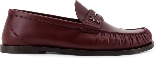 Saint Laurent Laurent Logo Plaque Slip-On Loafers