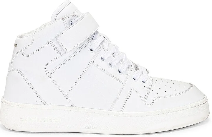 Saint Laurent Lax Mid Sneaker in White