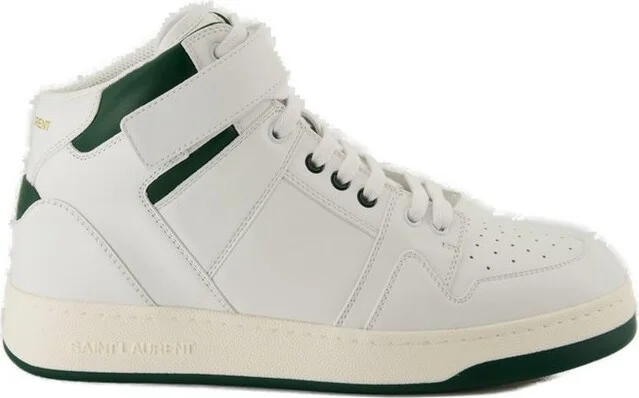 Saint Laurent Lax Round Toe Lace-Up Sneakers