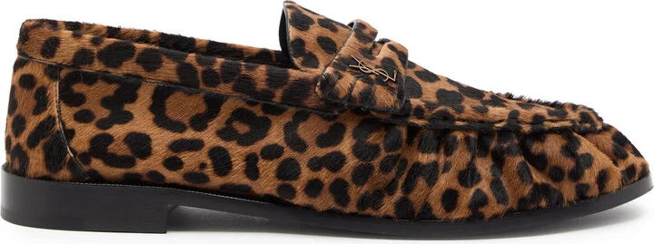 Saint Laurent Le Loafer 15 Leopard-print Calf Hair Loafers
