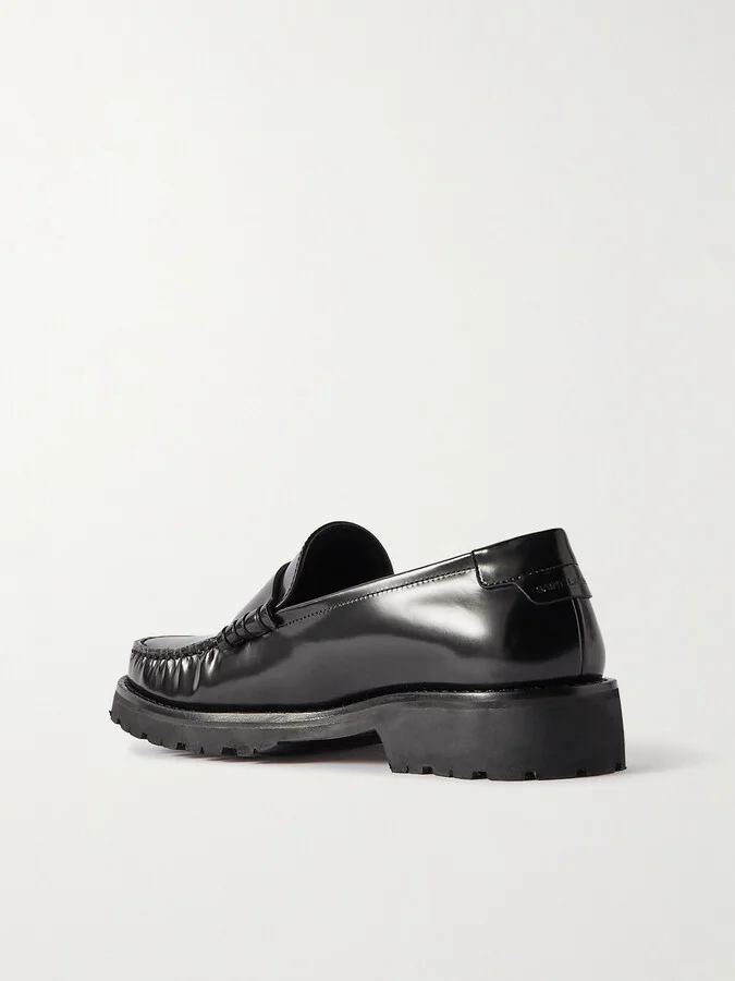SAINT LAURENT - Le Loafer Leather Loafers - Black - Image 3