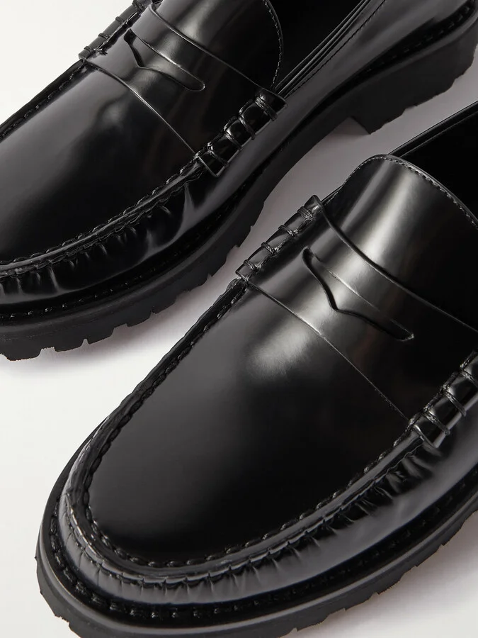 SAINT LAURENT - Le Loafer Leather Loafers - Black - Image 4