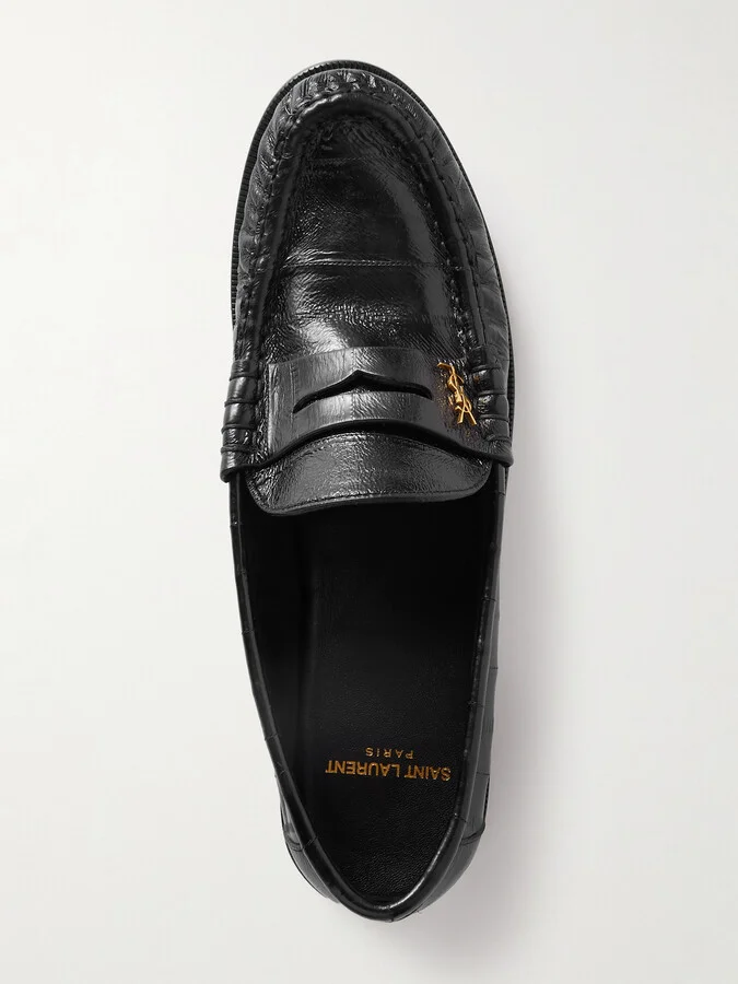 SAINT LAURENT - Le Loafer Leather Loafers - Black - Image 5
