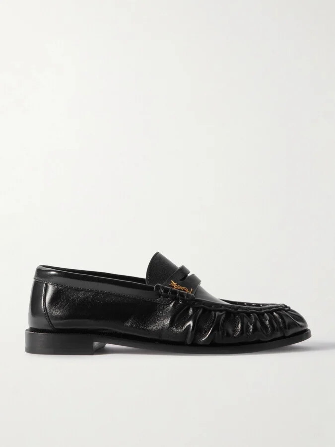 SAINT LAURENT - Le Loafer Leather Loafers - Black