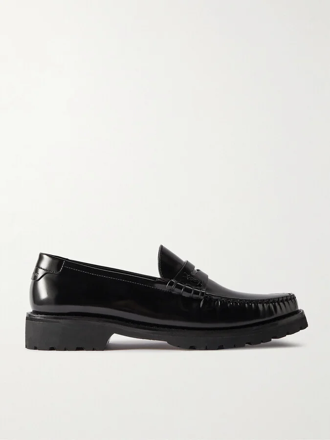 SAINT LAURENT - Le Loafer Leather Loafers - Black