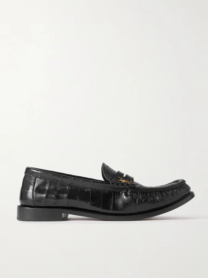 SAINT LAURENT - Le Loafer Leather Loafers - Black
