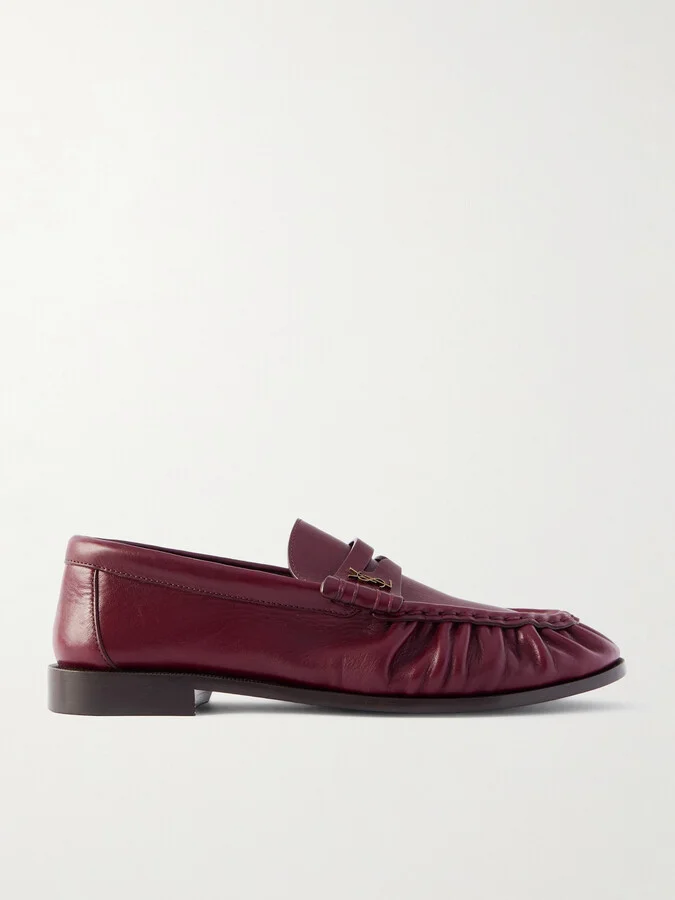 SAINT LAURENT - Le Loafer Leather Loafers - Red