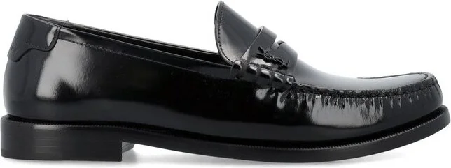 Saint Laurent Le Loafer Logo Plaque Slip-On Loafers