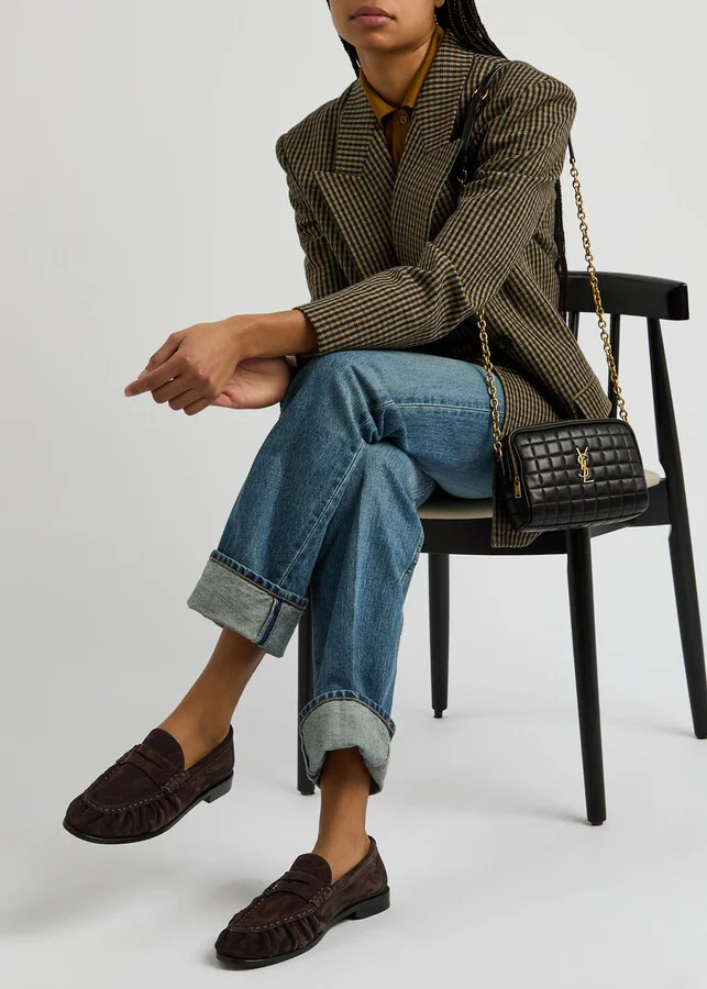 Saint Laurent Le Loafer Logo Suede Loafers - Image 5