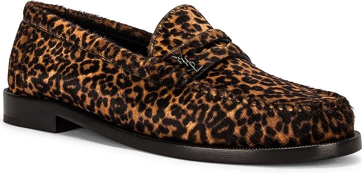 Saint Laurent Le Loafer Moccasins in Brown - Image 2