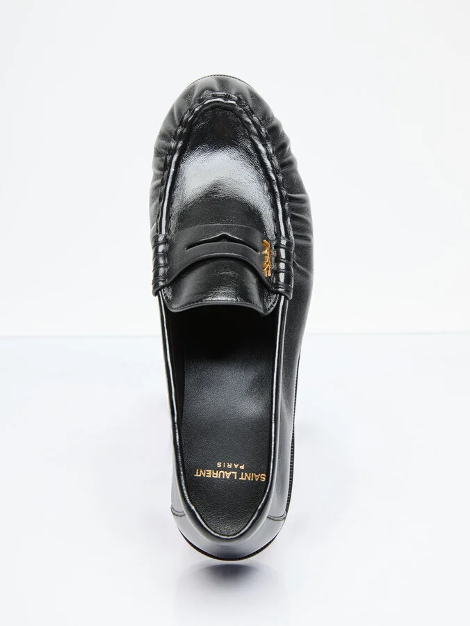 Saint Laurent Le Loafer Penney Leather Slippers - Man Loafers Black Eu - 42 - Image 7