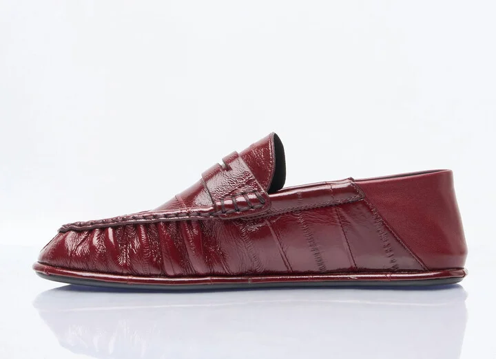 Saint Laurent Le Loafer Penny Slippers - Woman Loafers Burgundy Eu - 38 - Image 4