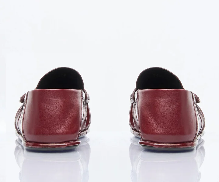 Saint Laurent Le Loafer Penny Slippers - Woman Loafers Burgundy Eu - 38 - Image 5