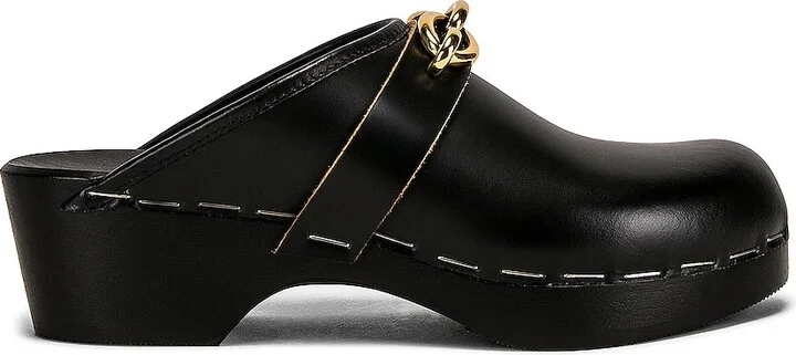 Saint Laurent Le Maillon Clogs in Black
