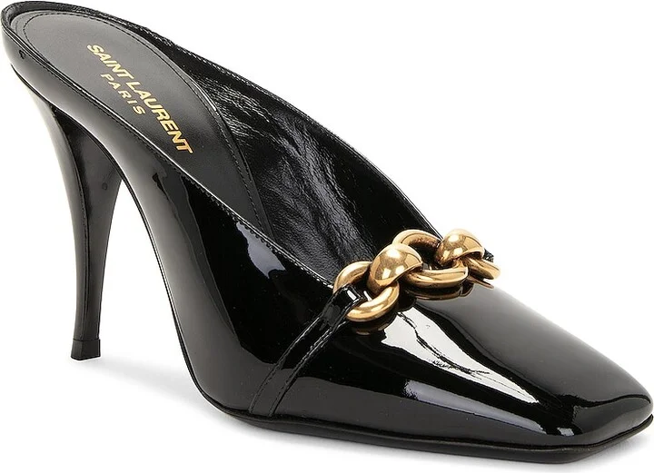 Saint Laurent Le Maillon Mule Pump in Black - Image 2