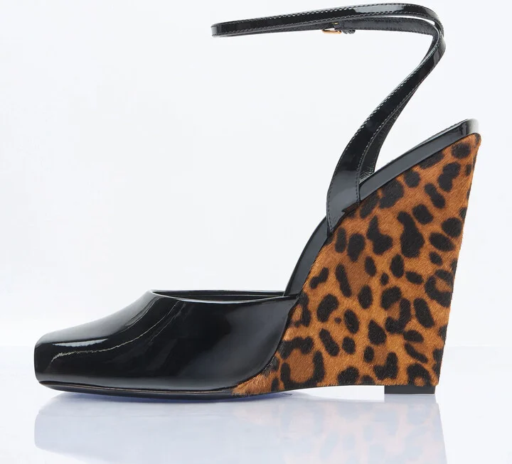 Saint Laurent Le Scandale Wedges - Woman Heels Black Eu - 41 - Image 4