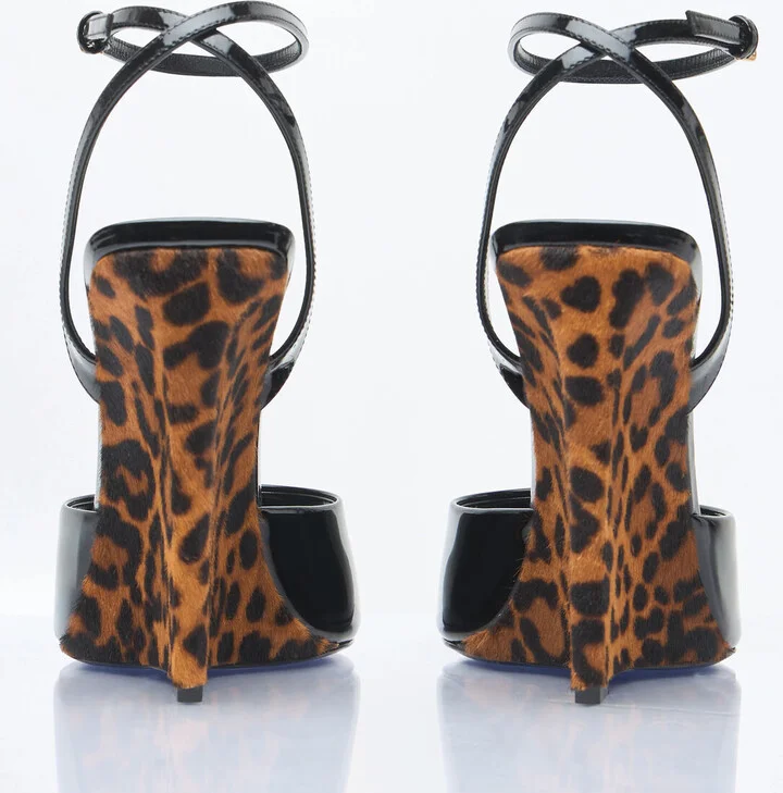 Saint Laurent Le Scandale Wedges - Woman Heels Black Eu - 41 - Image 5