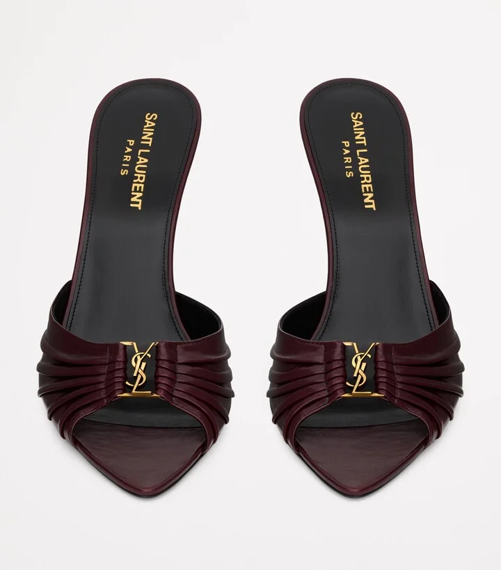 Saint Laurent Leather Babylone Mules 90 - Image 2