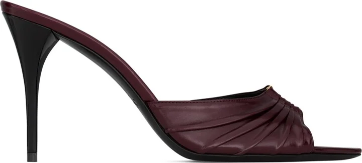 Saint Laurent Leather Babylone Mules 90