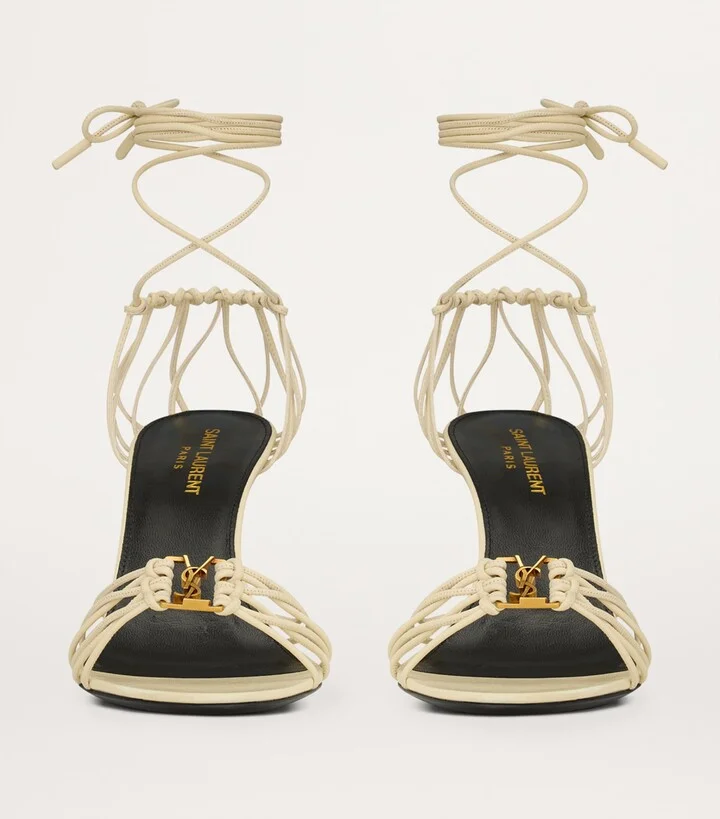 Saint Laurent Leather Babylone Sandals 90 - Image 3