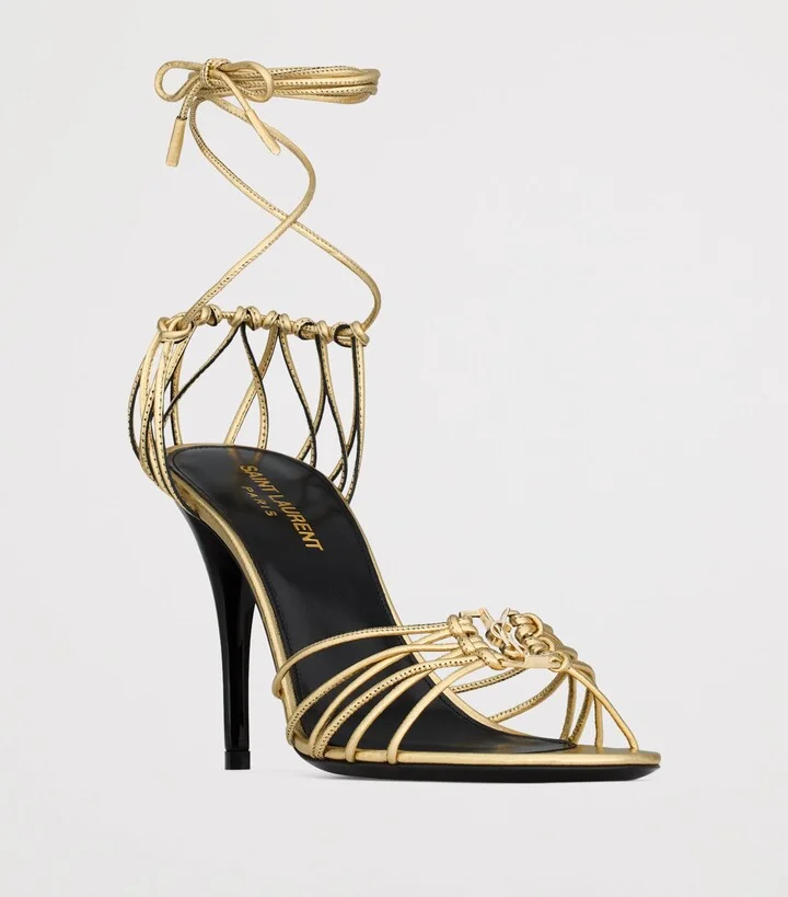 Saint Laurent Leather Babylone Sandals 90 - Image 2