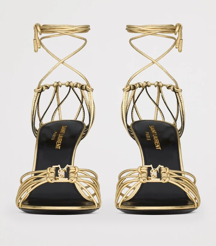 Saint Laurent Leather Babylone Sandals 90 - Image 3