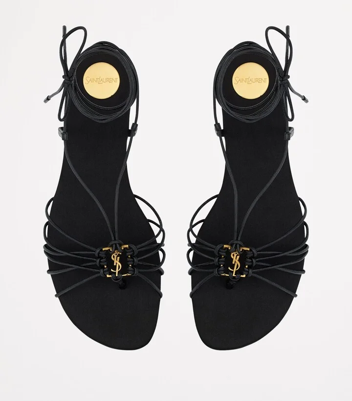 Saint Laurent Leather Babylone Sandals - Image 2