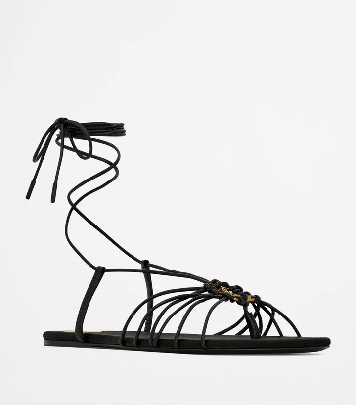 Saint Laurent Leather Babylone Sandals - Image 3