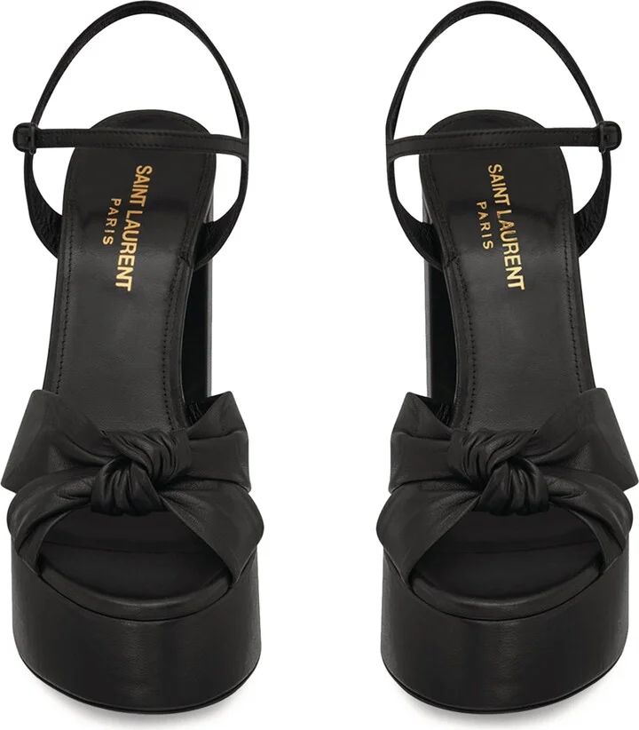 Saint Laurent Leather Bianca Sandals 85 - Image 2