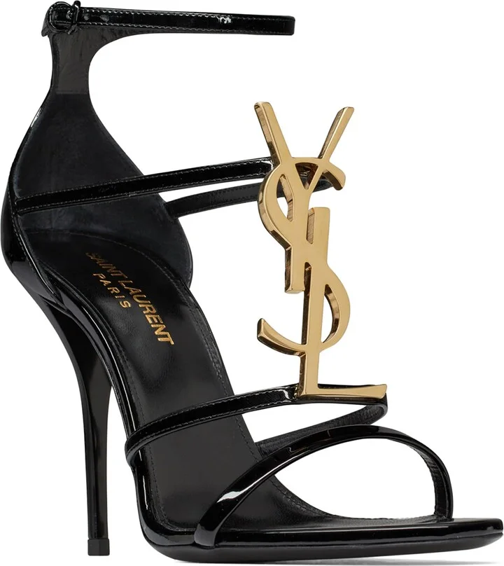 Saint Laurent Leather Cassandra Sandals 110 - Image 2