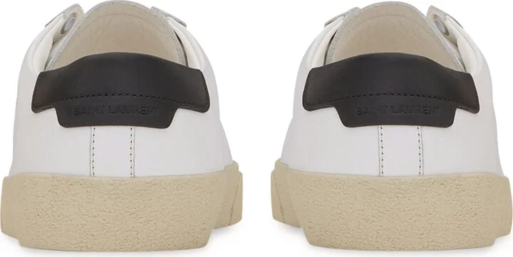 Saint Laurent Leather Court Classic Low-Top Sneakers - Image 2