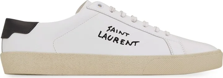 Saint Laurent Leather Court Classic Low-Top Sneakers